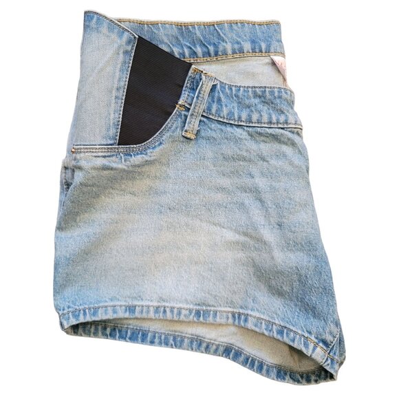Isabel Maternity By Ingrid & Isabel Womens Midi Short Denim Shorts Size 8 JJ3540 - Picture 3 of 5